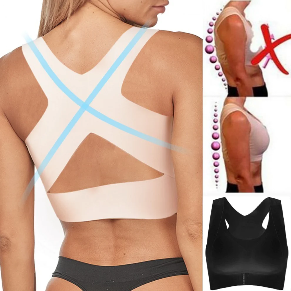 Front Closure Support Posture Corrector Bra