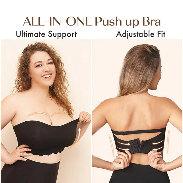 Women Sexy Strapless Bra Invisible Push Up Bras