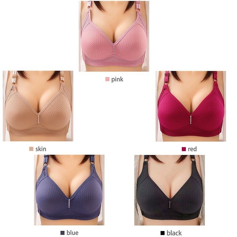 (🎁2024 New Year Hot Sale🎁)🔥Plus Size Bra Women Underwear Wire Free Comfort  Soft Breathable🔥