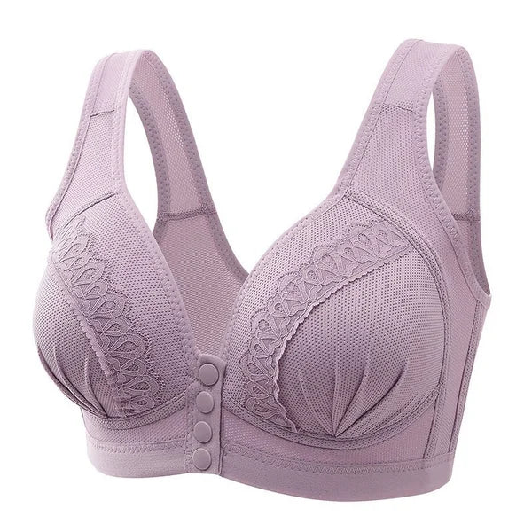 2024 Front Button Breathable Skin Friendly Cotton Bra