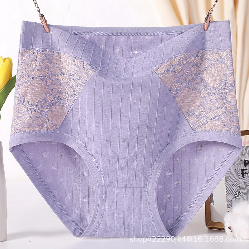 Large Size High Waist Cotton Antibacterial Anti Side Leak Underwear