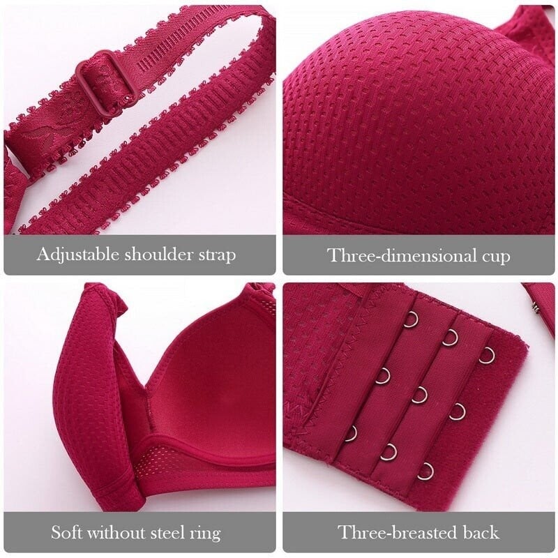 (🎁2024 New Year Hot Sale🎁)🔥Plus Size Bra Women Underwear Wire Free Comfort  Soft Breathable🔥