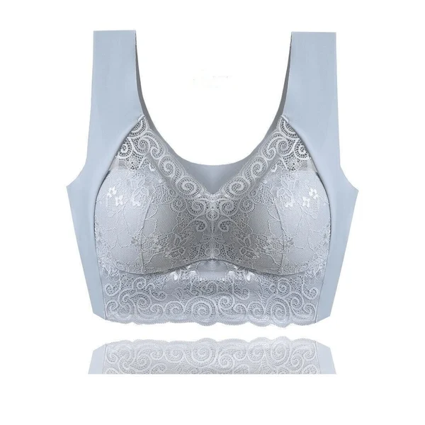 Elegant Lace Lift-up Plus Size Wireless Breathable Vest Bra