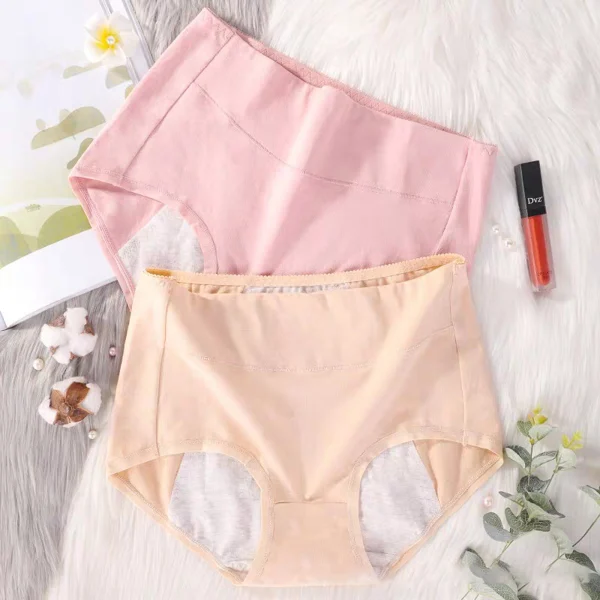 High Waist Plus Size Cotton Antibacterial  Leak Proof Physiological Underwear