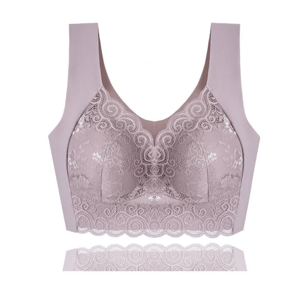 Elegant Lace Lift-up Plus Size Wireless Breathable Vest Bra