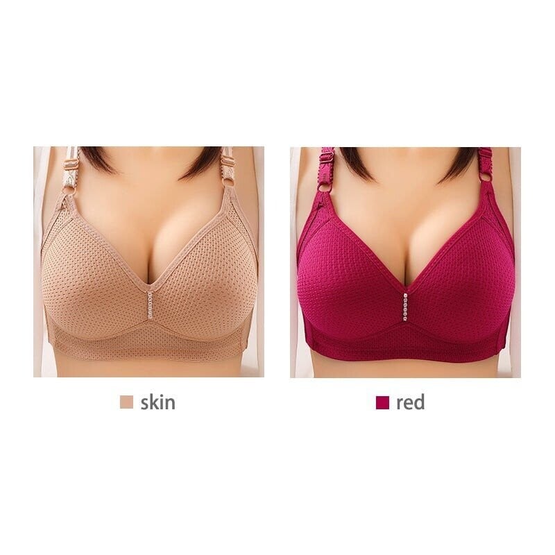 (🎁2024 New Year Hot Sale🎁)🔥Plus Size Bra Women Underwear Wire Free Comfort  Soft Breathable🔥