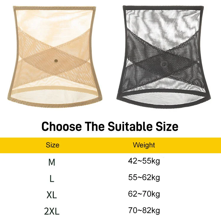 Cross Mesh Girdle for Waist Shaping