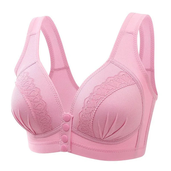 2024 Front Button Breathable Skin Friendly Cotton Bra