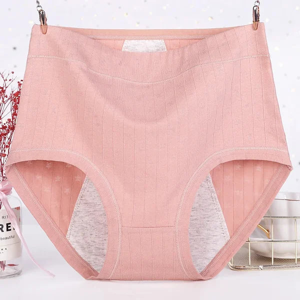 High waist plus size cotton antibacterial and leak-proof physiological underwear