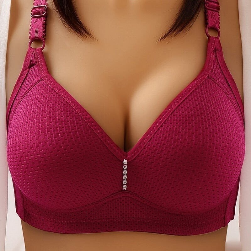 (🎁2024 New Year Hot Sale🎁)🔥Plus Size Bra Women Underwear Wire Free Comfort  Soft Breathable🔥