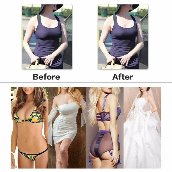 Women Sexy Strapless Bra Invisible Push Up Bras