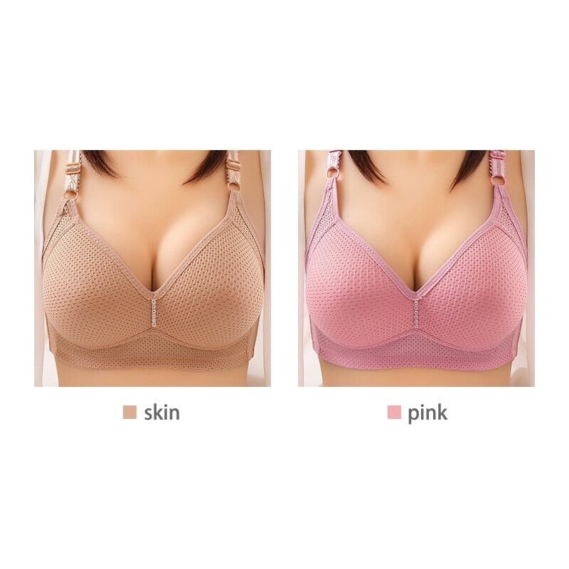 (🎁2024 New Year Hot Sale🎁)🔥Plus Size Bra Women Underwear Wire Free Comfort  Soft Breathable🔥