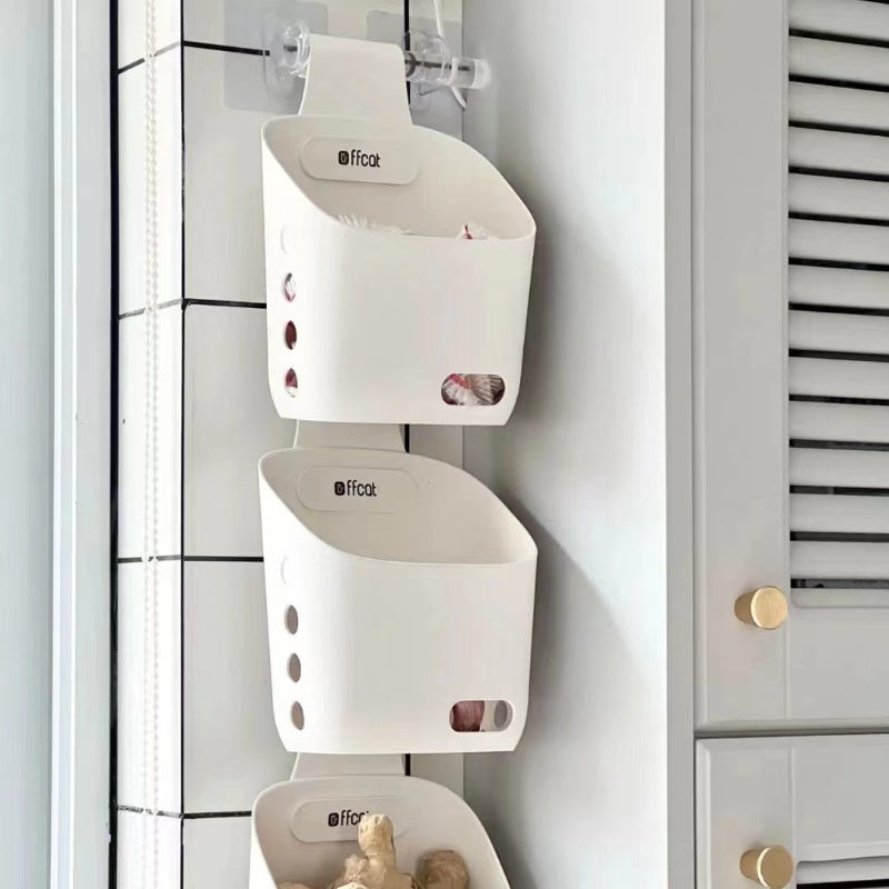 Wall-Mounted Multi-functional Basket: Bathroom and Kitchen Organizer